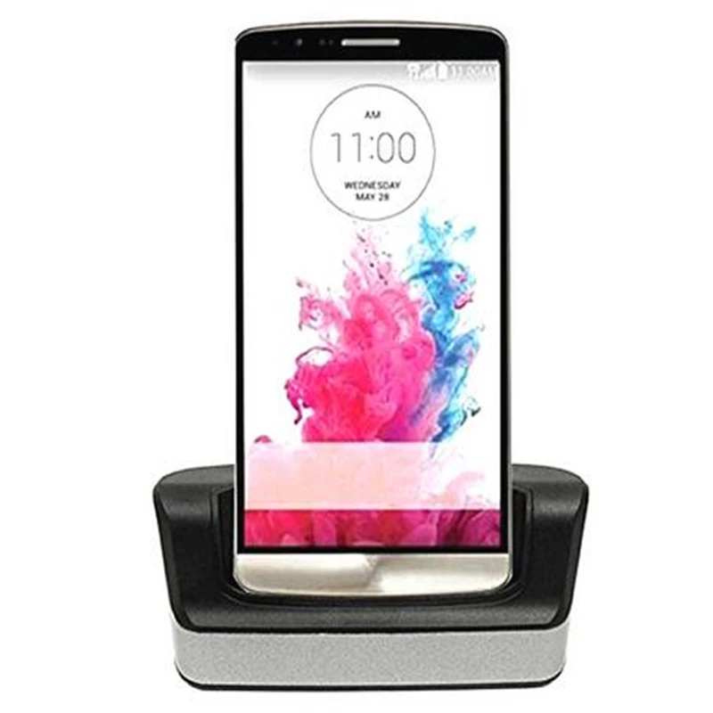 Effelon черный и серебристый Micro USB синхронизации данных док-станция Зарядное