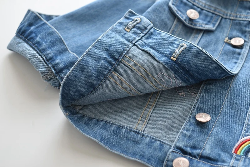Fashion Girls Jackets And Coats Unicorn Embroidery Boys Denim Coat Kids Jackets Spring Autumn Denim Jackets For Children Coat
