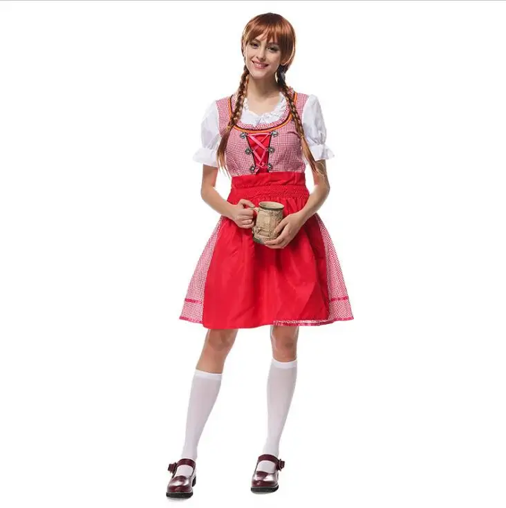 Для женщин Октоберфест милая костюм Баварской пиво горничной Пособия по