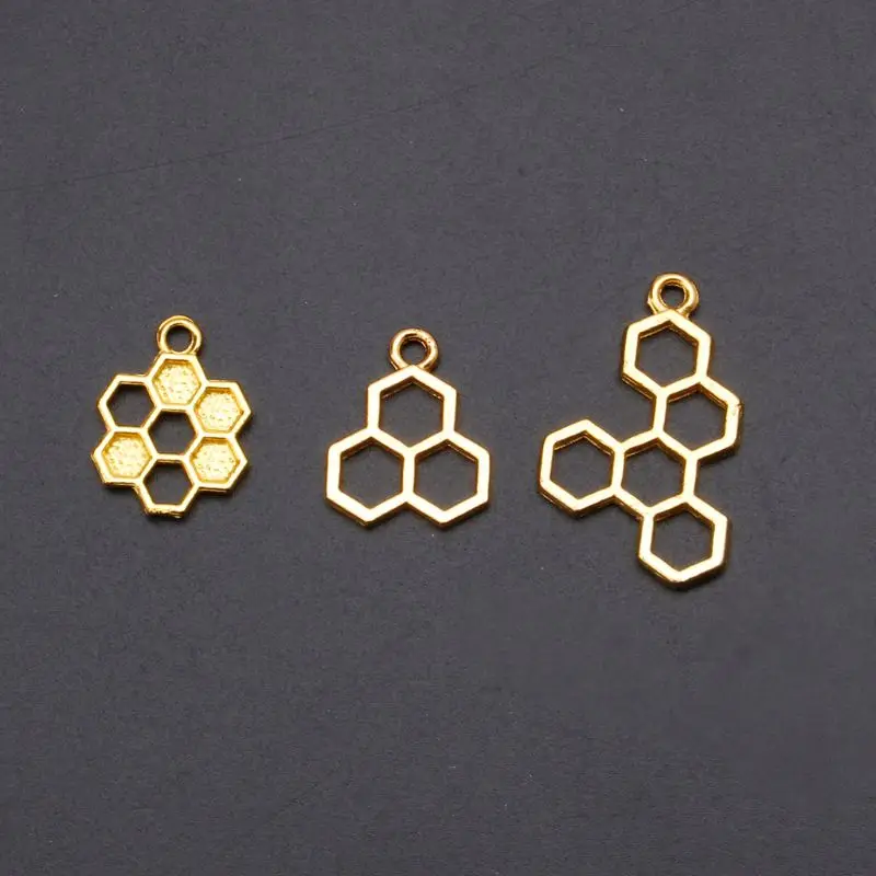 10 шт. Золотая оправа с кулоном из смолы | Украшения и аксессуары