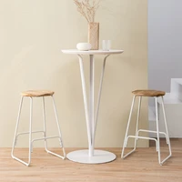 metal bar stool creative iron bar chair modern concise solid wooden top stool retro stool 39x39x66 5cm