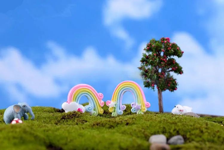 2 шт. акция горячая Распродажа Милая Смола ремесленные украшения Радужный гном