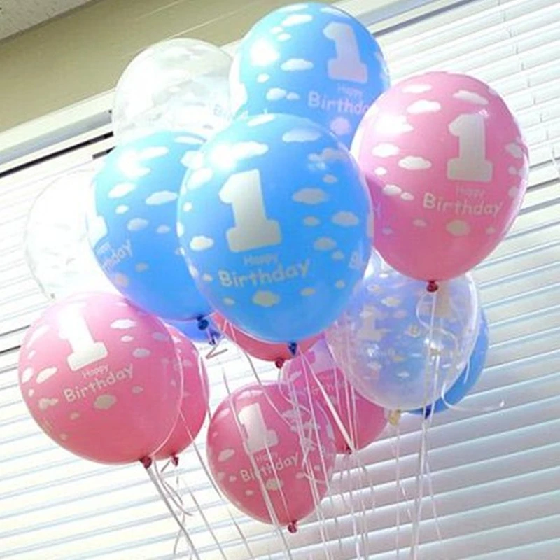 

50pcs/100pcs 12-inch Latex Balloon Pink/blue Baby Birthday Party Decoration