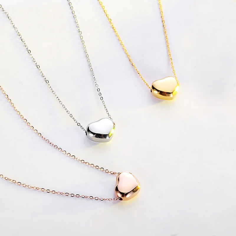 Ожерелье с подвеской в форме сердца из нержавеющей стали|necklaces for women|short necklacenecklace
