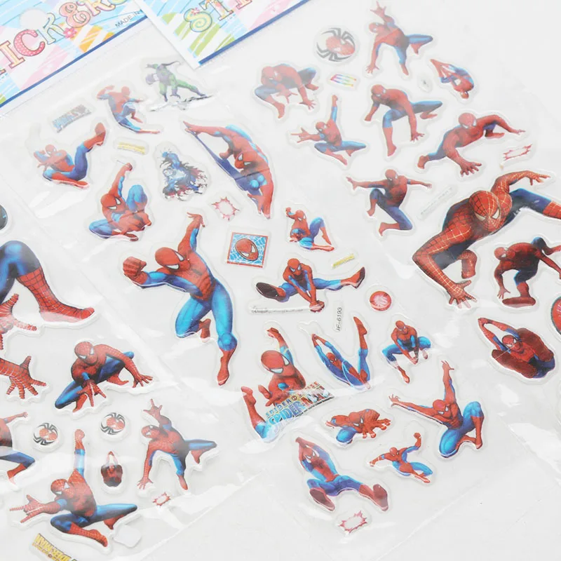 6 шт./компл. Marvel игрушки Мстители завершающей Стикеры s 3D "," Халк "," Железный человек "," Черная Вдова, Капитан Америка Стикеры пакет для автомобиля для ноутбука