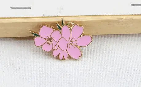 as shown MRHUANG 10 шт./упак. девушка кот Кролик цветок эмаль подвески DIY браслет ожерелье ювелирные изделия аксессуары ручной работы Япония - Окраска металла: as shown