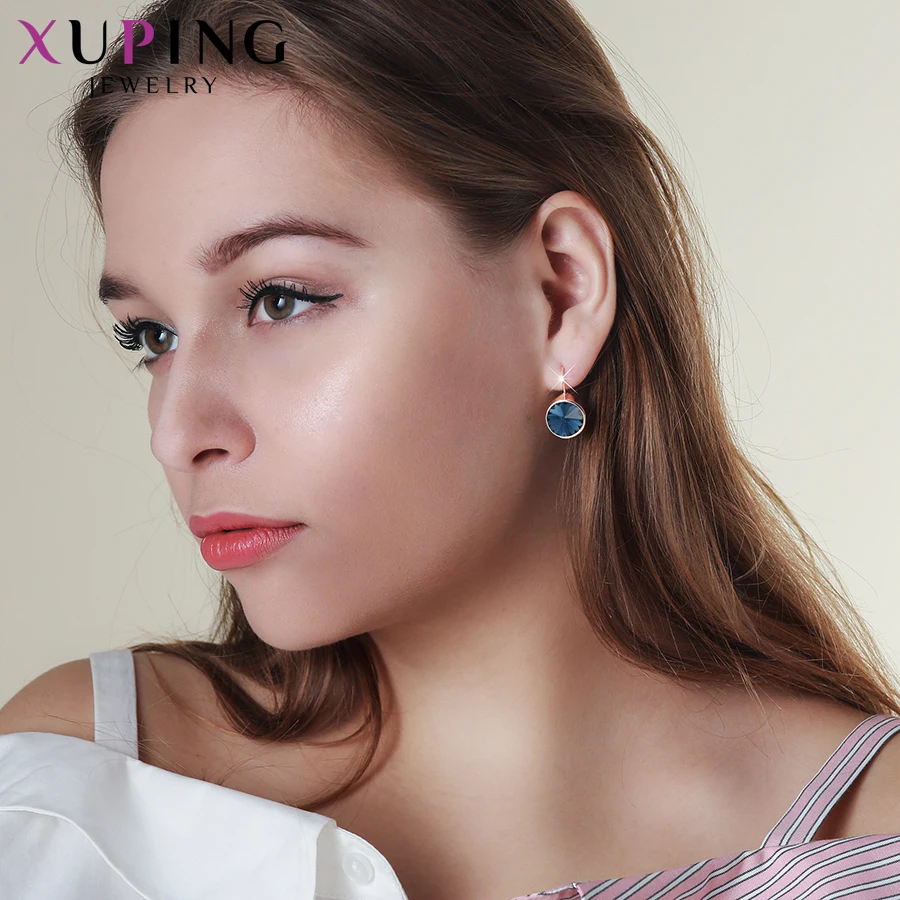 Xuping ювелирные изделия Винтаж Дизайн обручи серьги кристаллы от Swarovski Patry Подарки для женщин девочек M86-20454