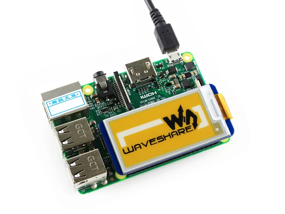 Дисплей Waveshare 2 13 дюйма E Ink шляпа для Raspberry Pi Zero/Zero W/Zero WH/2B/3B/3B + трехцветный дисплей