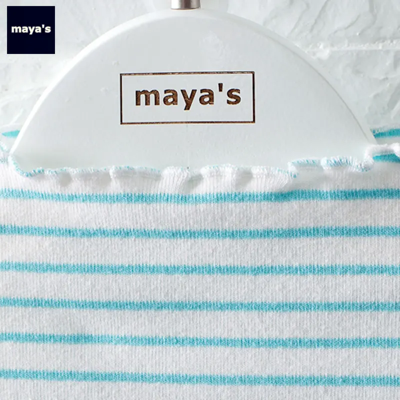 Mayas/модные хлопковые мягкие осенние пижамы для девочек полосатая Детская