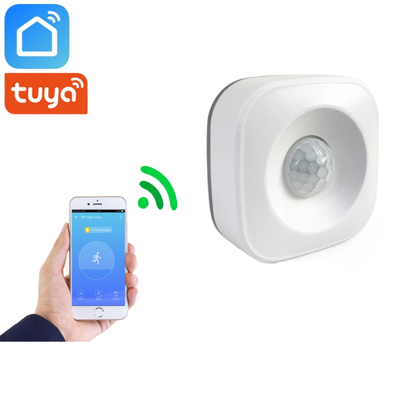 Tuya Smart Life PIR Wifi умный датчик движения Детектор домашней безопасности совместим с Alexa Google Home Mini