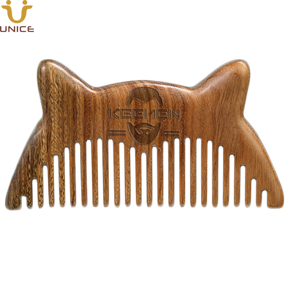 50 шт./лот гребень из сандалового дерева в форме кошки деревянная расческа с