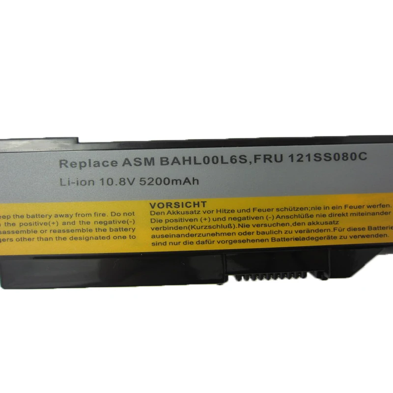HSW 5200 мАч 6 ячеек Новый аккумулятор для ноутбука Lenovo 3000 G400 14001 2048 59011 G410 BAHL00L6S 121SS080C