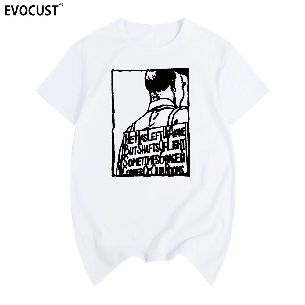 Серебристая летняя футболка с принтом Mt. Zion post rock Хлопковая мужская новая женская