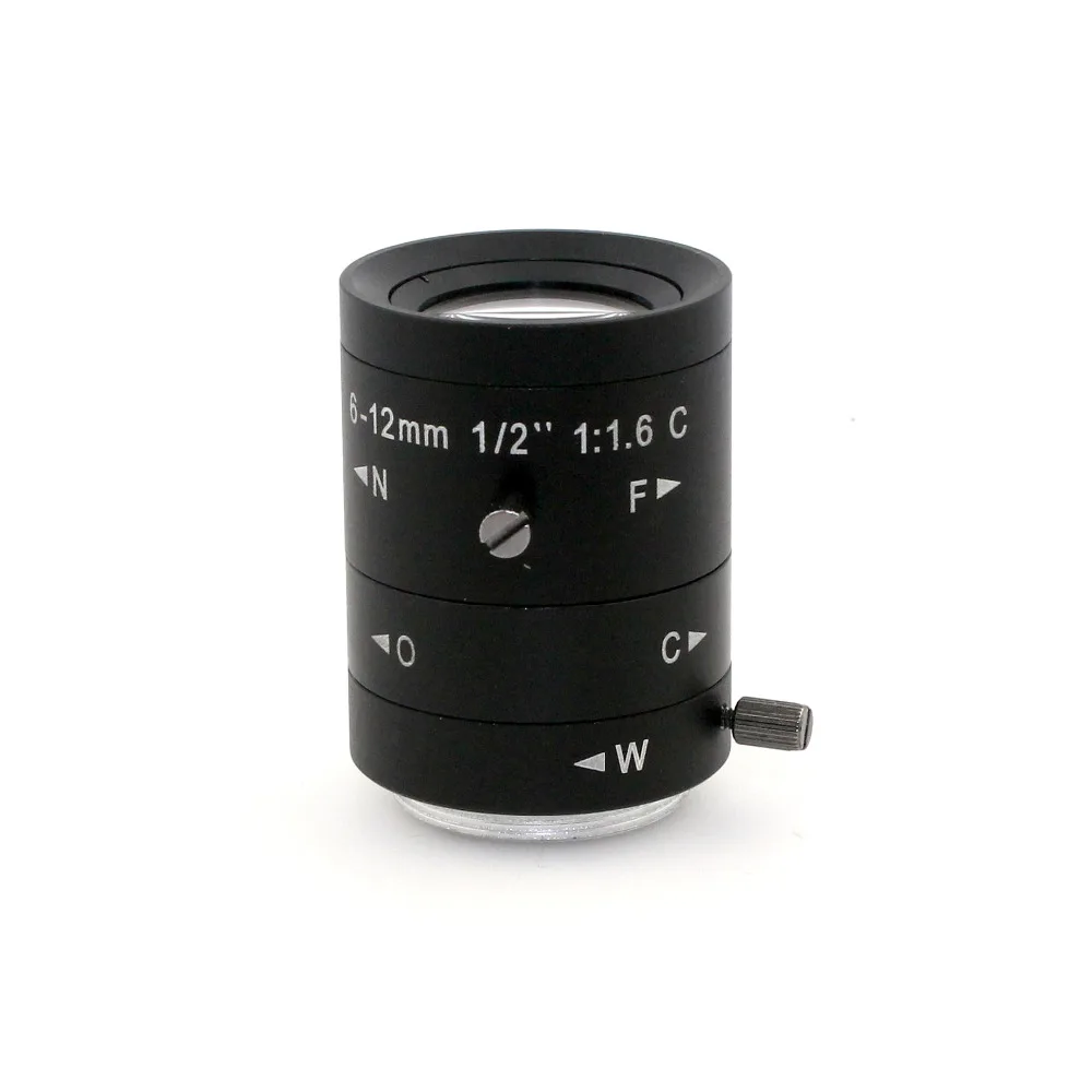 6 12 мм объектив C Mount Mega Pixel HD промышленный вариофокальный ручной Радужный CCTV для