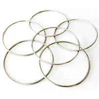 chinese linking rings 6 rings set magic tricks magnetic lock 30cm chrome stage six connected rings magic props comedy