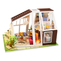 cutebee casa doll house furniture miniature dollhouse diy miniature house room box theatre toys for children diy dollhouse m902