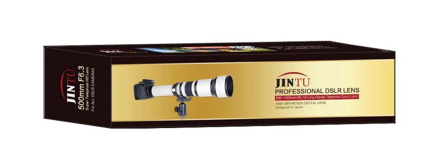 JINTU 650-1300 мм F8.0-16 Супер телефото ручной зум-объектив + T2 адаптер для NIKON DSLR камеры 2