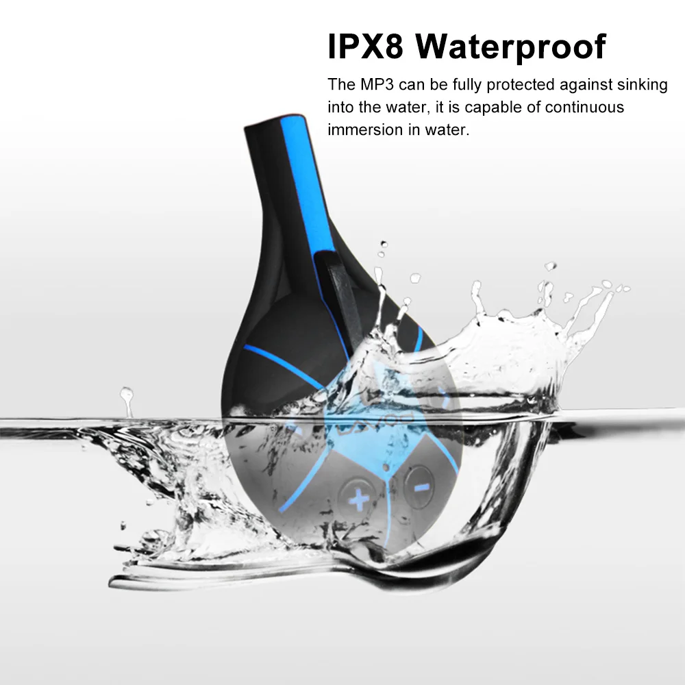 LFA-267 8 ГБ MP3 музыкальный плеер IPX8 водонепроницаемый w/высококачественный звуковой зажим для наушников дизайн для плавания бег Дайвинг MP3-Плеер