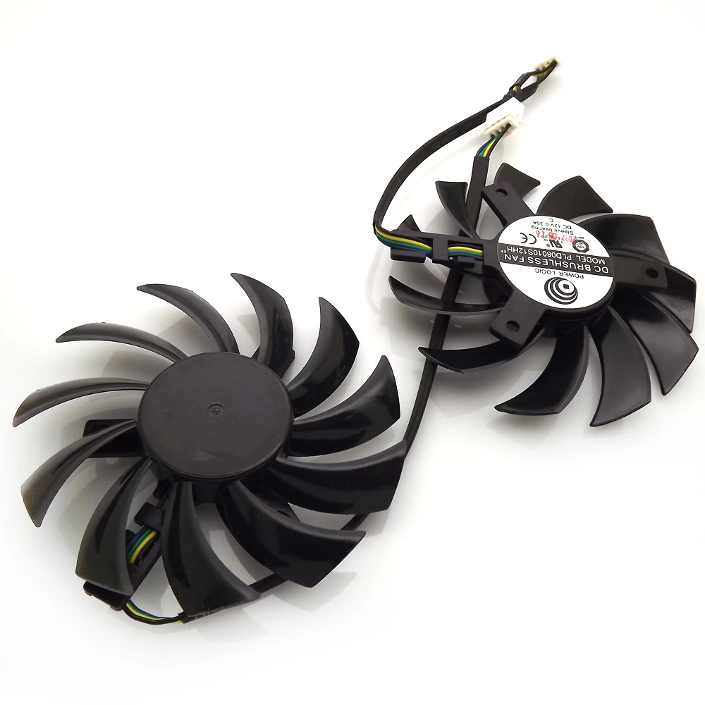 Вентилятор для видеокарты MSI R6790 N560GTX R6850 N460GT Twin Frozr II 2 шт./лот PLD08010S12HH постоянный