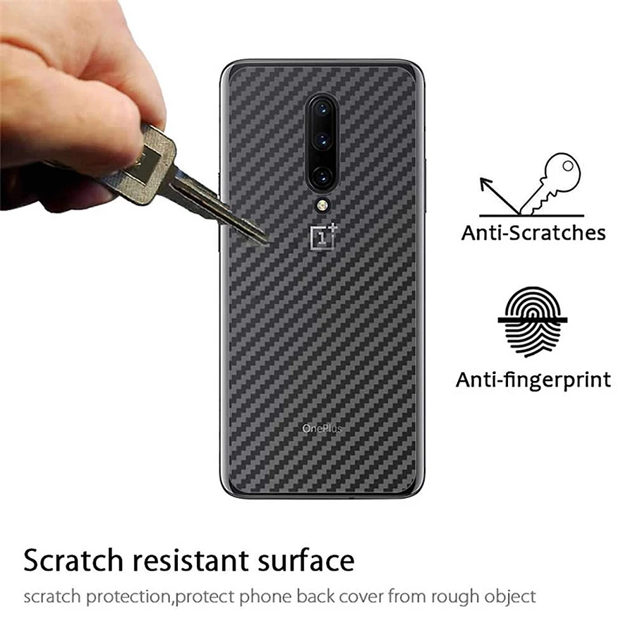 5 шт./лот углеродное волокно для OnePlus 7 6T McLaren 5T 3T 6 3 задняя наклейка с защитой экрана