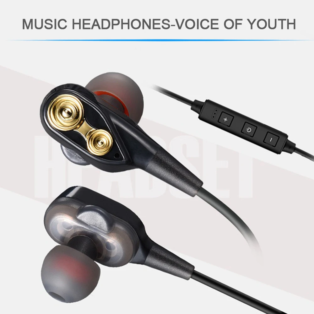 XT-21 Bluetooth наушники двойные движущиеся катушки магнитные басы четырехъядерные