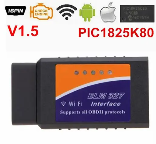 ELM327 WIFI Orange Новое поступление ELM327 wifi V1.5 OBD2 автоматический считыватель кодов Wi-Fi соединение ELM327 поддерживает iOS Телефон PIC18F25K8 OBD2 диагностический сканер - Цвет: ELM327 WIFI Orange