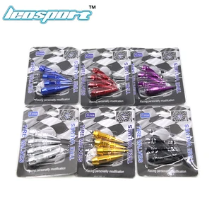 Стандартная длина 45 мм, кованые алюминиевые колпачки для стержней клапана, универсальные колеса, синие, серебристые, черные, золотистые, красные, черные