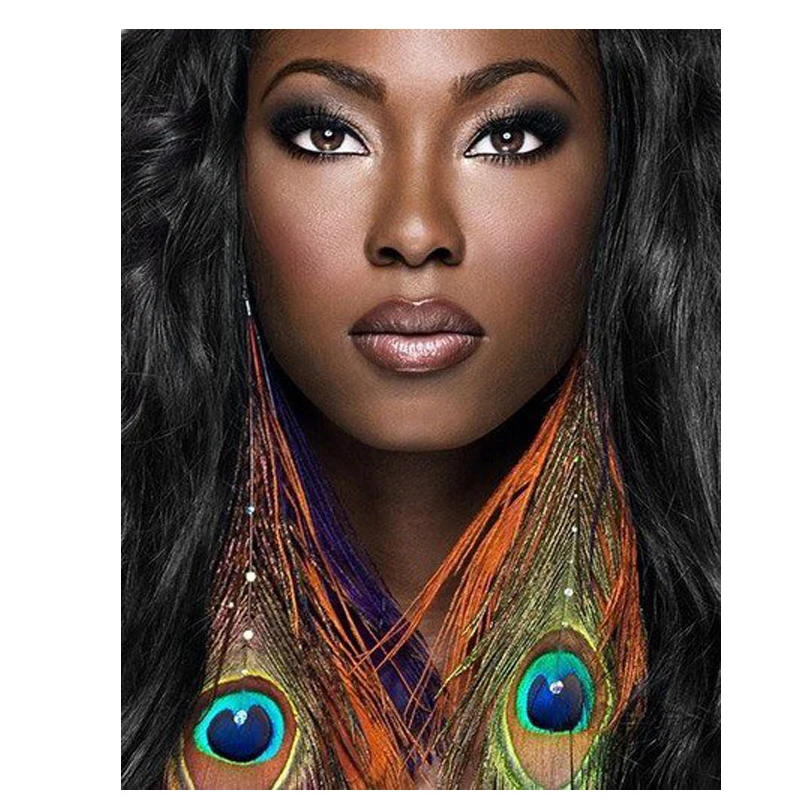 

Diy 5d алмазная живопись Стразы, алмазная вышивка, Африканская женщина, красота, вышивка крестиком, мозаичный узор, полная Z1172