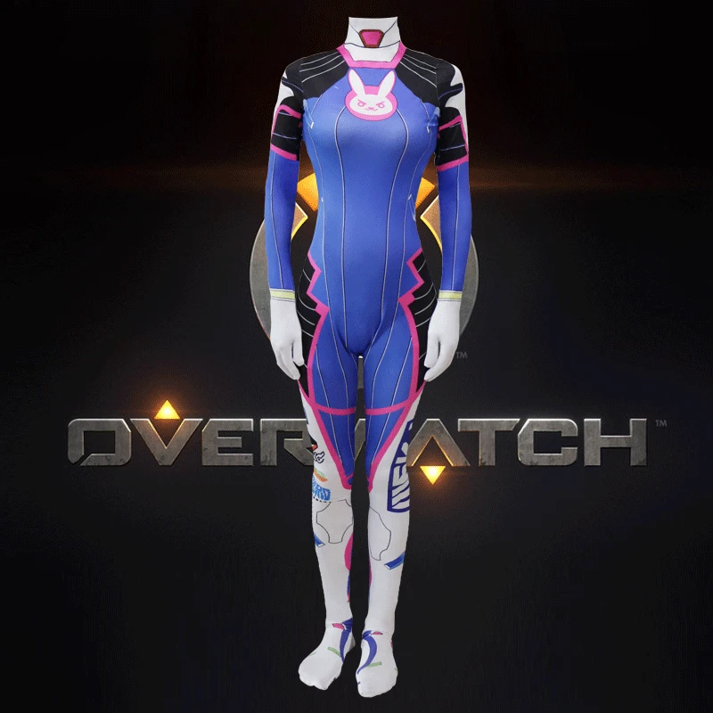 Watcher Косплей Костюм DVA комбинезон для косплея колготки женщин Хэллоуин