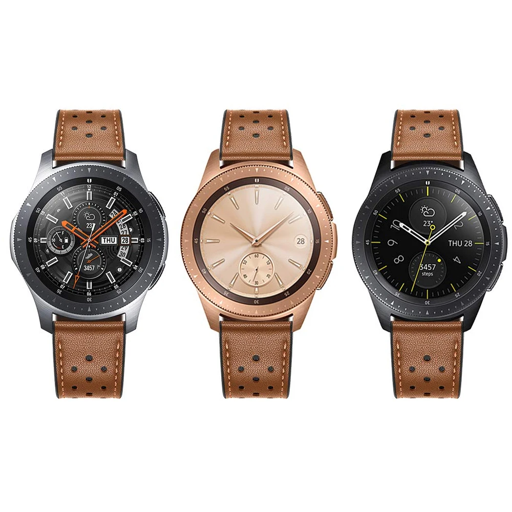 Ремешок huawei watch gt 2 46 мм браслет из натуральной кожи для samsung gear S3 Frontier galaxy 22 huami