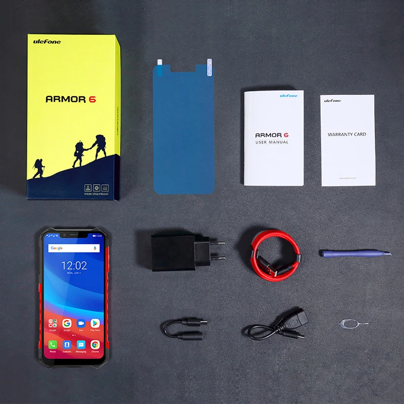 Ulefone Armor 6 IP68 водонепроницаемый мобильный телефон Helio P60 8 ядер ГБ + 128 Гб 5000 мАч