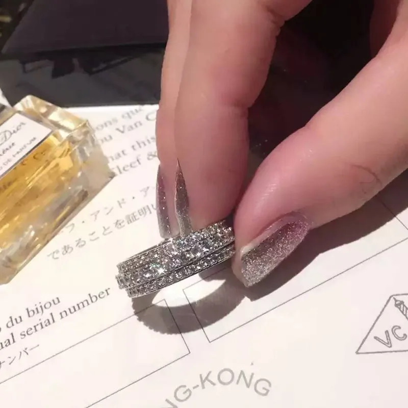 Женское Обручальное Кольцо AAAAA обручальное кольцо из стерлингового серебра 925