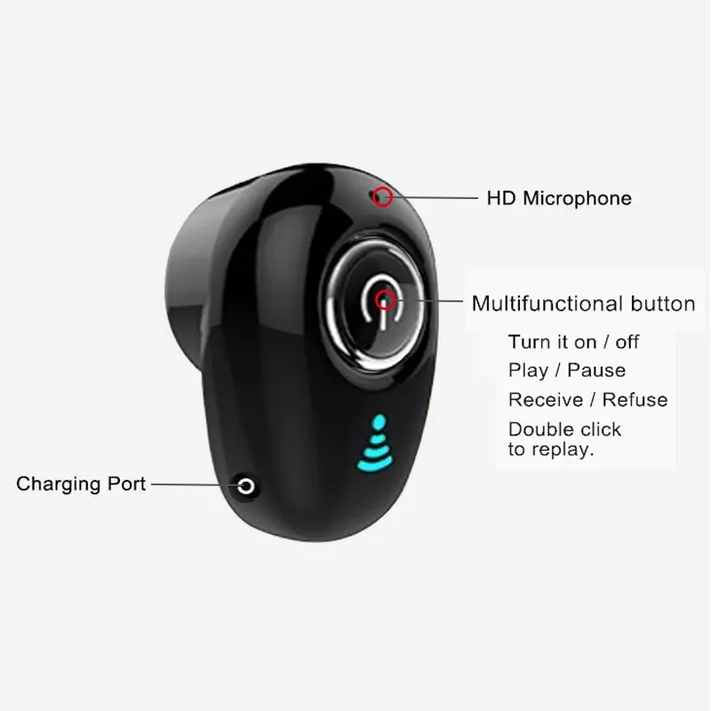 S650 беспроводные наушники Bluetooth с микрофоном спортивные гарнитура громкая связь