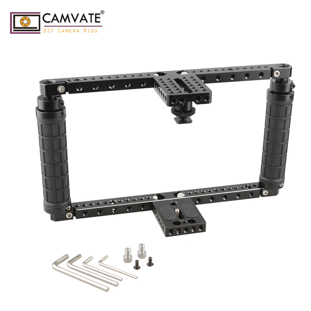 CAMVATE Камера клетка Риг для Canon EOS 1DC/Canon 1DX/Nikon D3X/D3S/D800/D800/810/850/a7/a7S/a7R/a7II/a7RII/a7SII/Fujifilm X