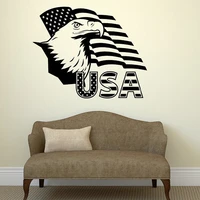 usa flag map wall sticker united states of america eagle symbor usa pvc wall art sticker bedroom usa flag wall decal home decor