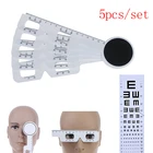 5 шт.компл., длинная ручка, окклюдер для глаз, оптометрическая линейка PD, инструмент для измерения расстояния между зрачками, офтальмологический инструмент для глаз, инструменты для больничного ухода