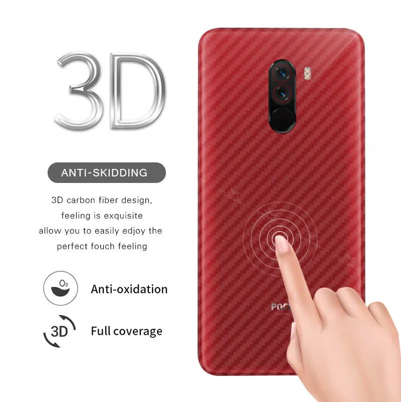 3D защитная задняя пленка из углеродного волокна для Xiaomi POCOPHONE F1 Защитная задней