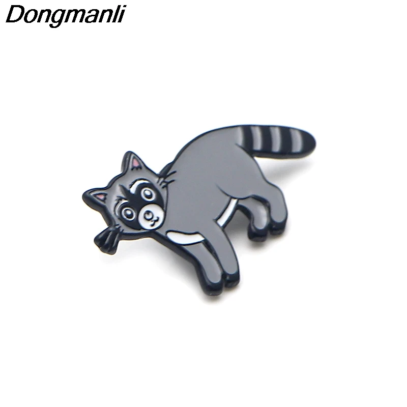 P3596 Dongmanli енота металлические эмалированные булавки и броши для женщин модные