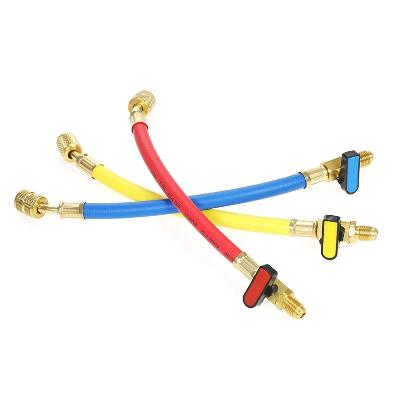 3 шт. R134A R410A R22 R12 800 Psi манометр набор A/C охлаждающий зарядный шланг высокого