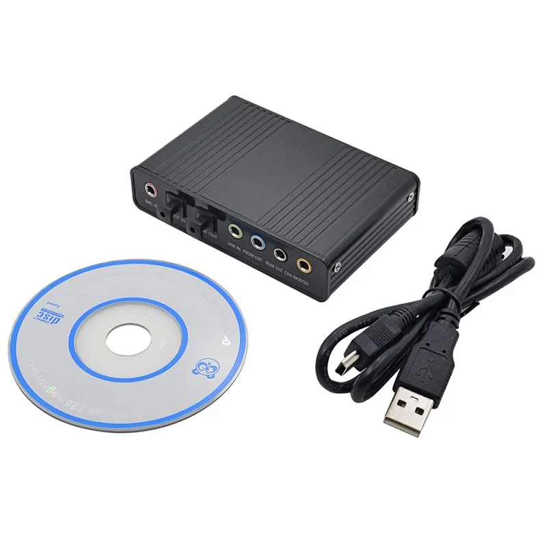 Old version TISHRIC USB внешняя звуковая карта 5,1 3D аудио адаптер USB до 3,5 мм Интерфейс микрофон наушники для MAC компьютер профессиональный - Цвет: Old version