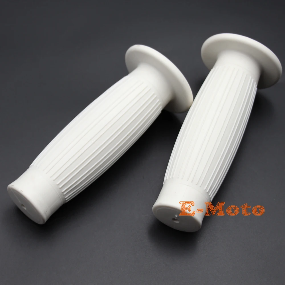 Винтажные 1 &quotКафе белый GT баррель подушки жевательные ручки 1&quot gran turismo GRIP new E-Moto