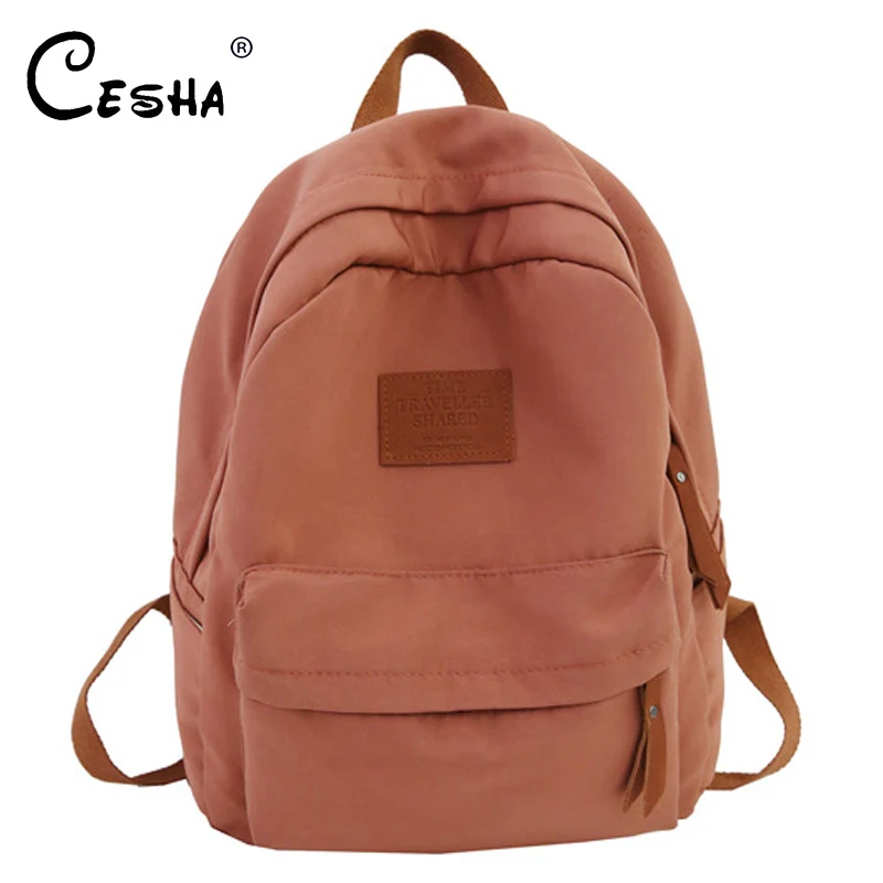 

CESHA Pretty Style Women Backpack High Quality Durable Nylon School Backpack Fashion Simple Design Teenagers Schoolbag Backpack