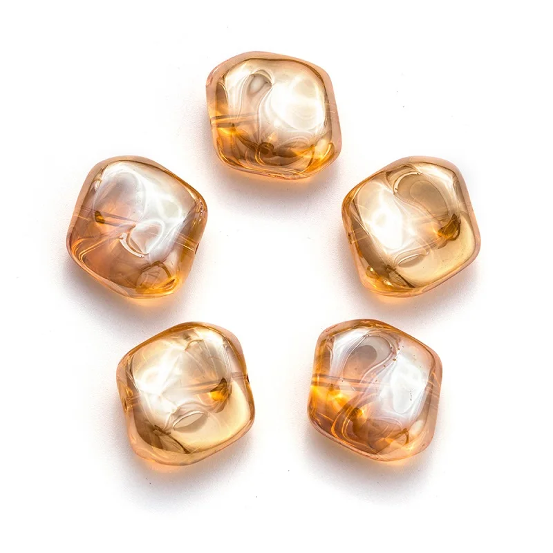 MEIBEADS, 10 шт./лот, 17*17 мм, разноцветные хрустальные бусины неправильной квадратной формы для аксессуаров, браслетов, рукоделия, ювелирных изделий EY6069 - Цвет: 04