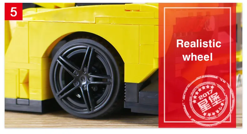XingBao Technic блоки Гоночная машина 03008 834 шт желтый автомобиль Lamborghi Кирпичи Строительные блоки совместимы с логотипом Блоки Автомобиля