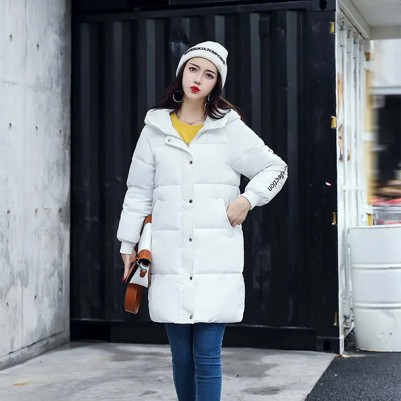 2017 зимние новые женские пальто Высокое качество Тонкий сплошной цвет толстые