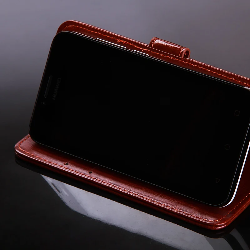 Винтажный чехол-книжка для Fly FS529 чехол-бумажник с отделениями карт и подставкой