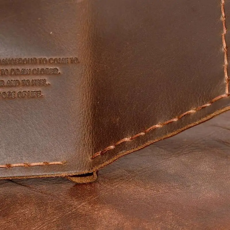 Мужской винтажный кошелек Секретной Жизни Walter Mitty коричневые кожаные кошельки