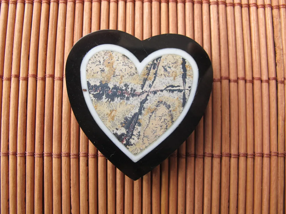 Подвеска из драгоценного камня 40 мм в форме сердца | Украшения и аксессуары