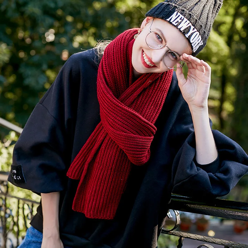 2017 зимние Демисезонный Для женщин вязаный шарф мужчин Kintted шерсть дамы Кинт Шарфы