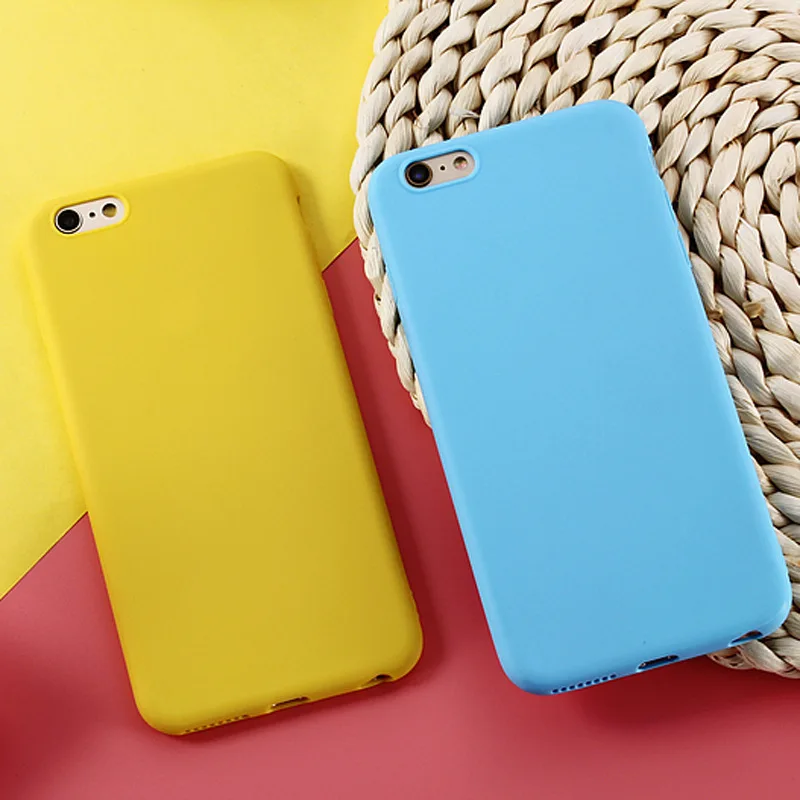ТПУ карамельного цвета чехол для iPhone 7 8 Plus X XR XS Max роскошный мягкий задний Чехол 5 5S
